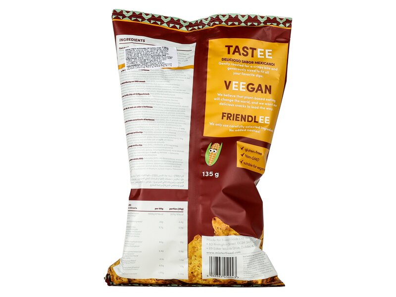 Mister Freed Tortilla Chips Babrbecue Smoky Flavour 135g