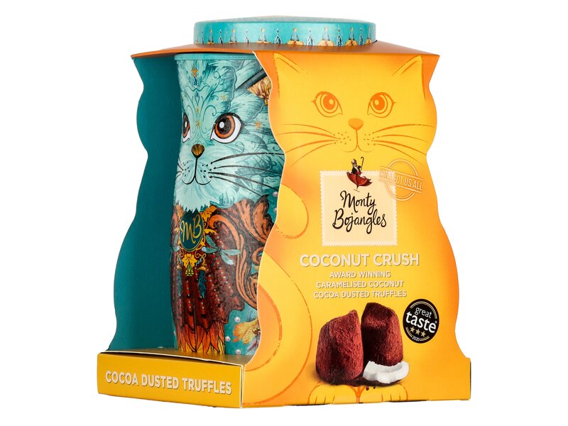 Monty Bojangles Kakaóporba forgatott trüffel karamellizált kókuszdarabokkal 135g