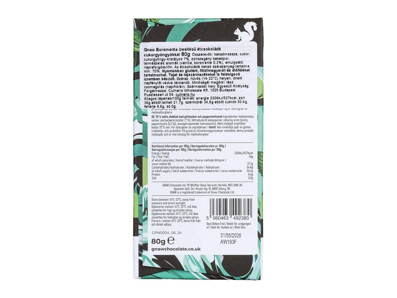 Gnaw 70% Dark Peppermint 80g