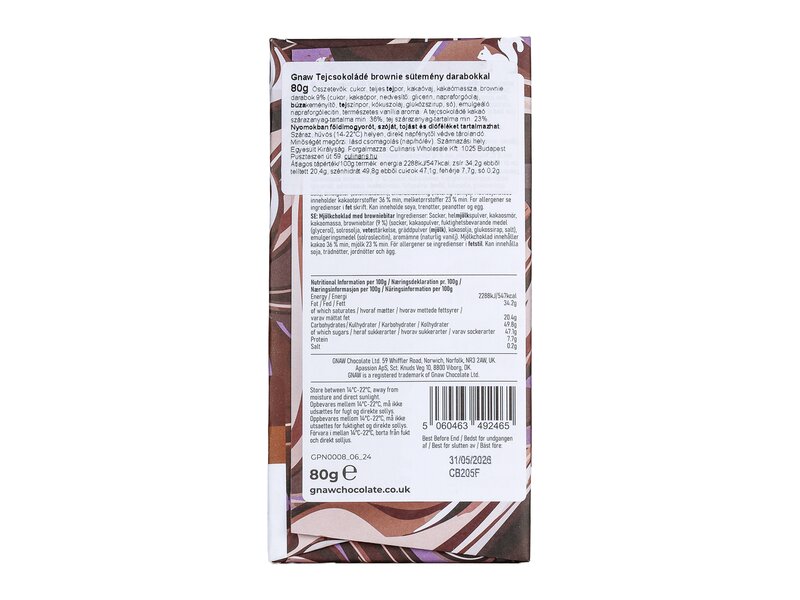 Gnaw Milk Chocolate Brownie 80g
