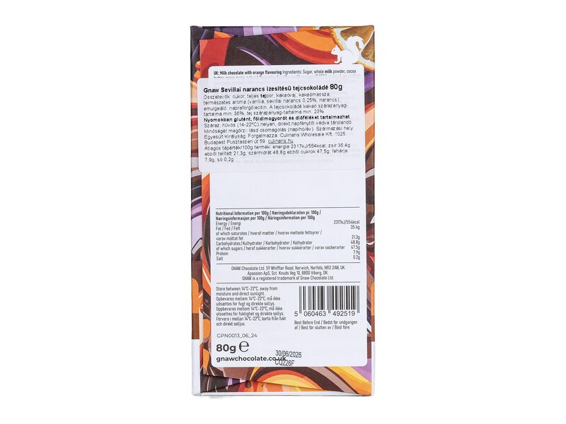 Gnaw Milk Seville Orange 80g