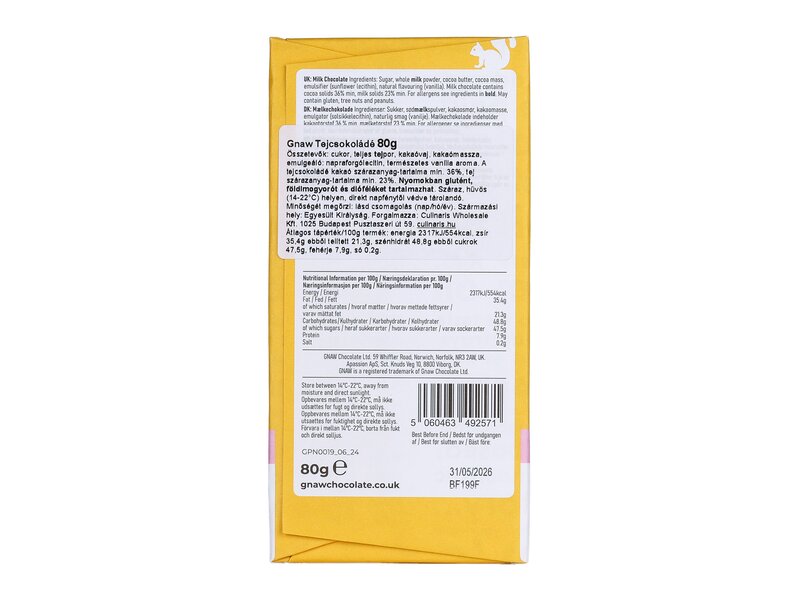 Gnaw Smile Milk Choc 80g