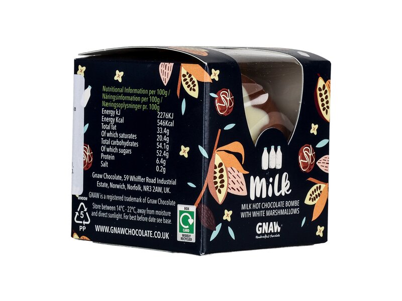 Gnaw Bombe Bliss Milk Hot Choc Bombe 43g