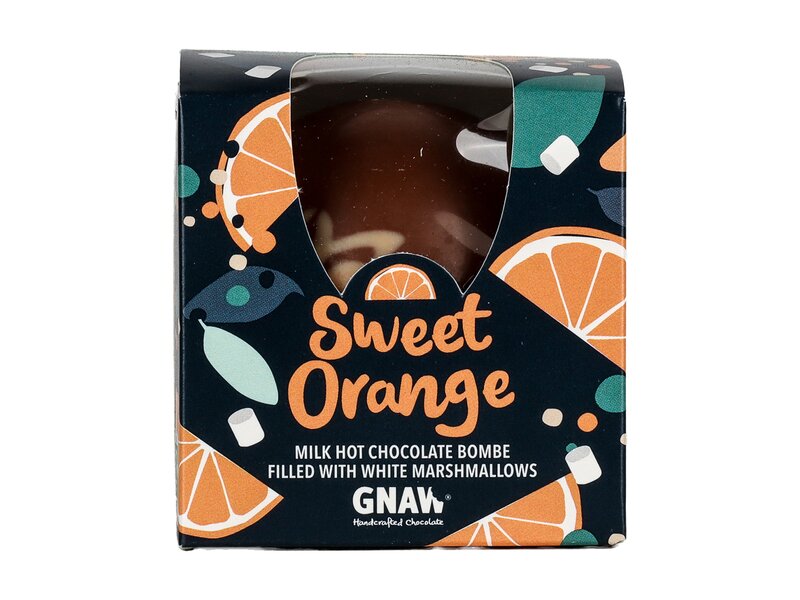 Gnaw Sweet Orange Milk Hot Choc Bombe 43g