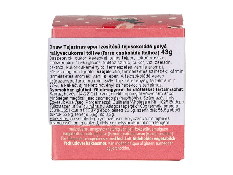 Gnaw Strawberries & Cream White Choc Bombe 43g