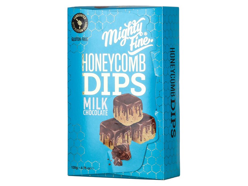 Mighty Fine Milk chocolate honeycomb dips 135g