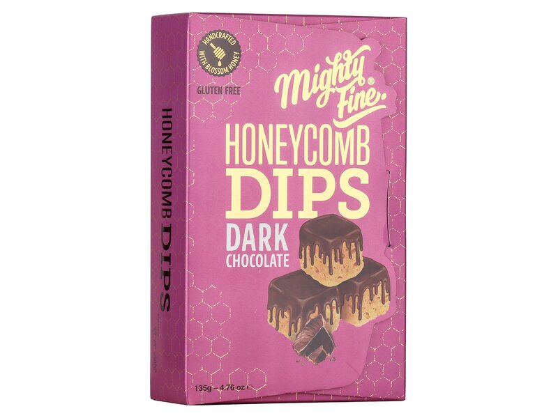 Mighty Fine Dark chocolate honeycomb dips 135g