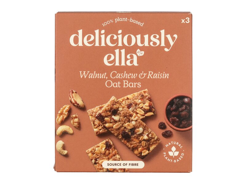 Deliciously Ella Walnut, Cashew & Raisin Oat Bars 3x50g