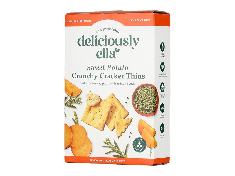 Deliciously Ella Édesburgonya alapú fűszeres kréker keksz 100g