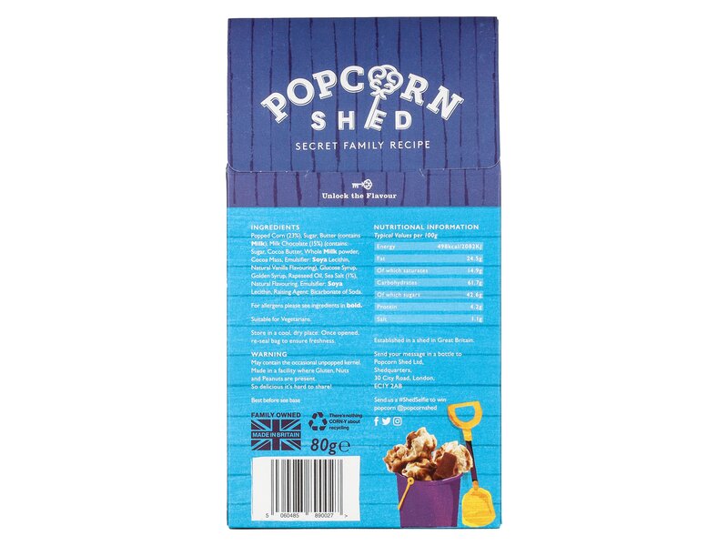 Popcorn Shed Salted Caramel Popcorn with milk chocolate 80g