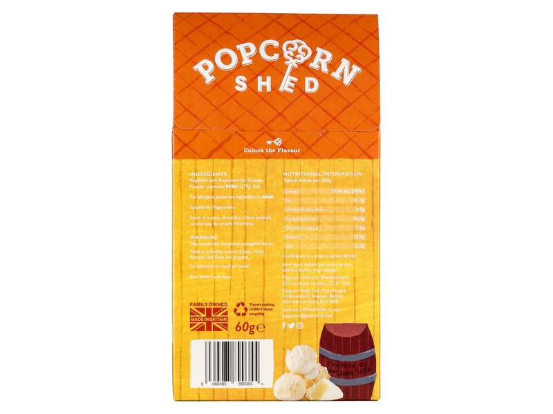 Popcorn Shed Say Cheese! Cheddar sajttal ízesített popcorn 60g