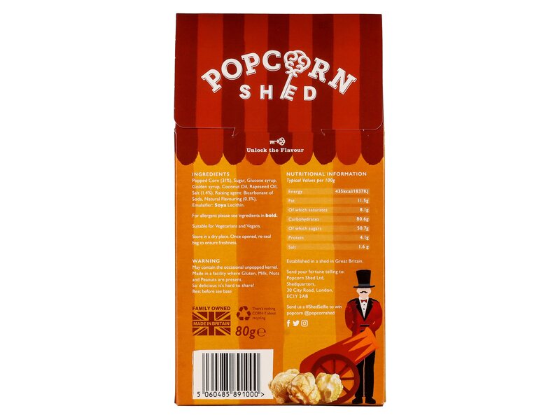 Popcorn Shed Butterscotch popcorn 80g