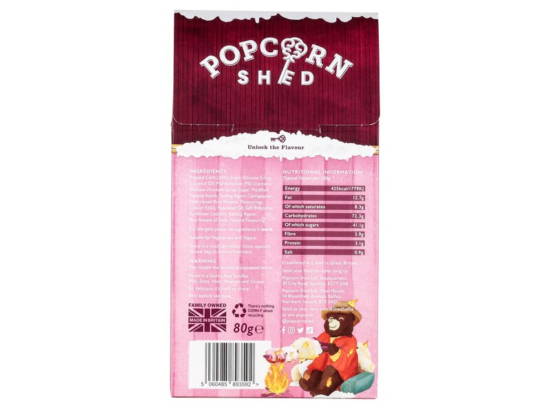 Popcorn Shed Pillecukor ízesítésű popcorn 80g