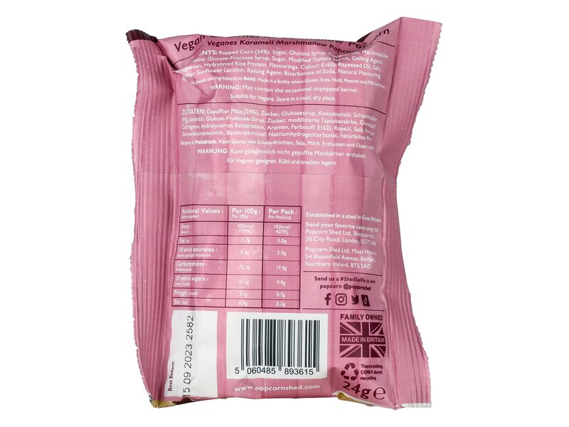 Popcorn Shed Pillecukor ízesítésű popcorn 24g