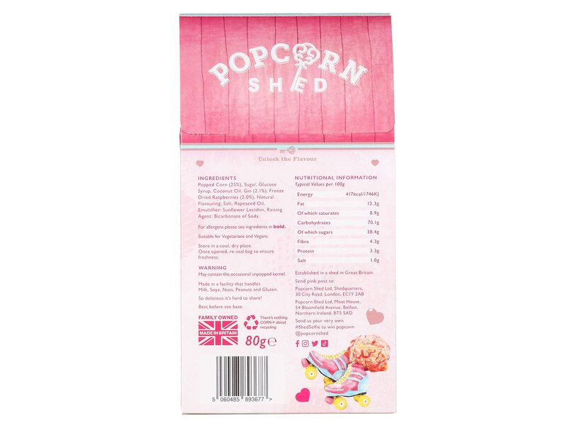 Popcorn Shed Pink Gin ízesítésű popcorn 80g