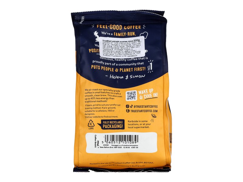 Truestart Bright Eyed Brazilian Coffee Beans 200g