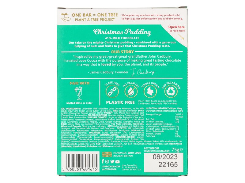 Love Cocoa Xmas Pudding 75g