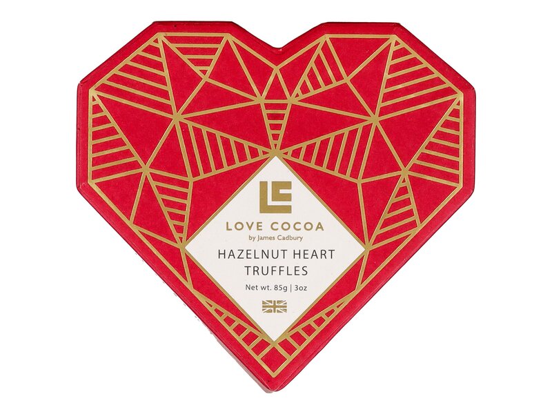 Love Cocoa Hazelnut Heart Truffles 85g