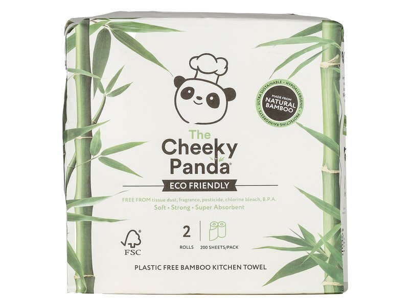 Cheeky Panda műanyagmentes bambusz konyharuha 2 tekercs