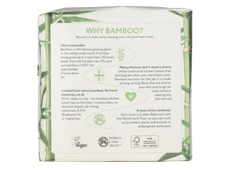Cheeky Panda műanyagmentes bambusz konyharuha 2 tekercs