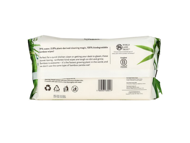 Cheeky Panda antibakteriális bambusz törlőkendő