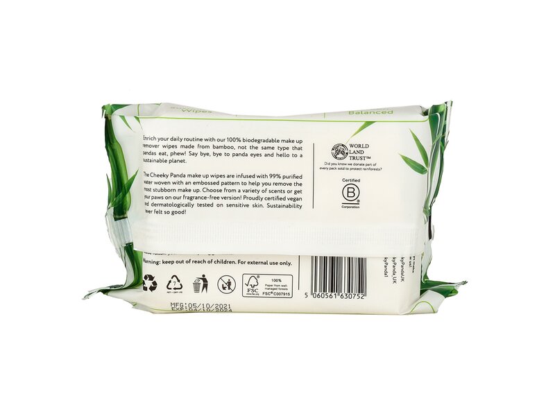 Cheeky Panda bambusz tisztító arctörlő