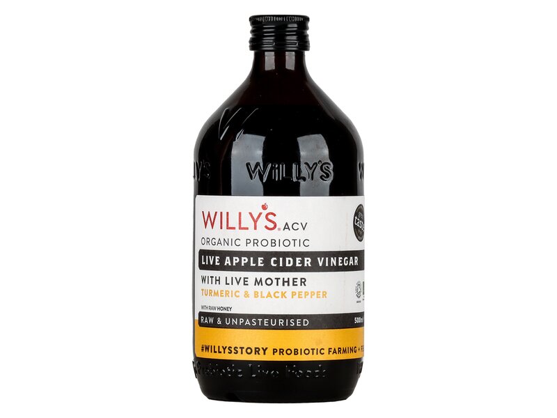 Willy's bio Live Apple Cider Vinegar Turmeric & Black Pepper 500ml