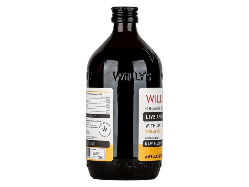 Willy's bio Live Apple Cider Vinegar Turmeric & Black Pepper 500ml