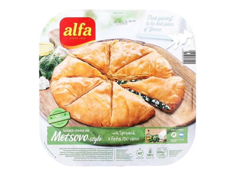 Alfa Tradicionális spenótos fetás házi pite 850g