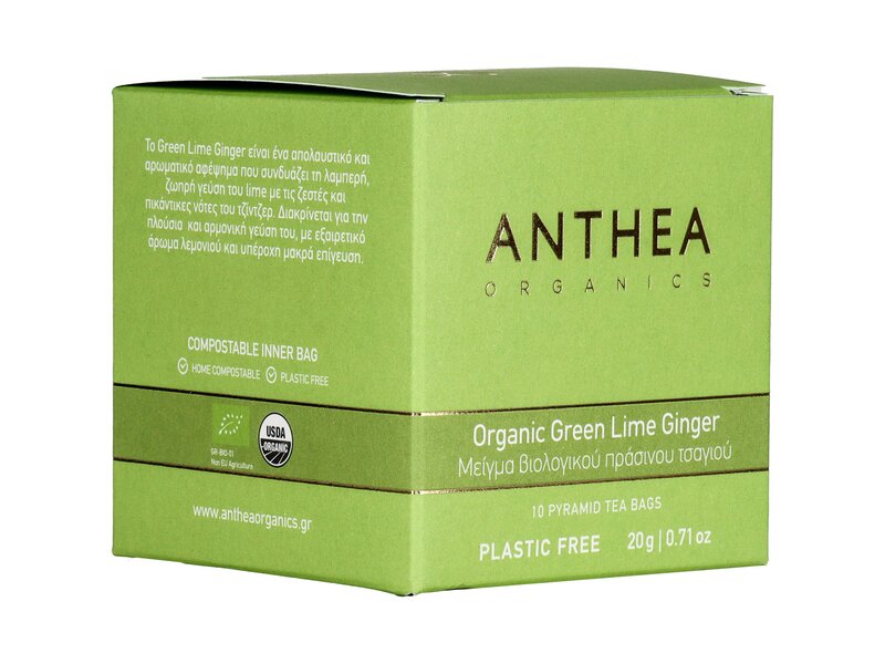 Anthea Bio Green Lime Ginger T-bags 20g