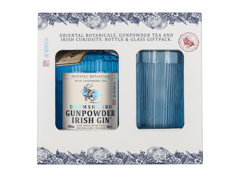 Drumshanbo Gunpowder Gin DD 1 pohárral (0,7l 43%)