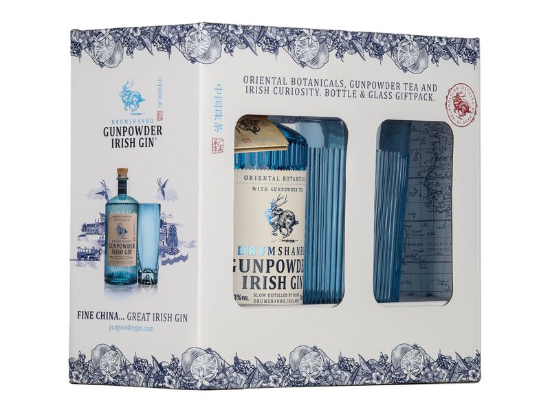 Drumshanbo Gunpowder Gin DD 1 pohárral (0,7l 43%)