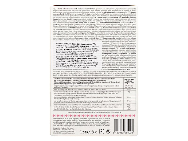 Macarons de Pauline chocolat 6db 72g