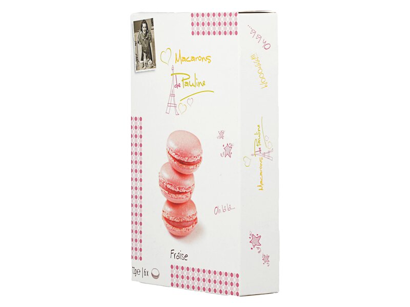 Macarons de Pauline fraise 6db 72g