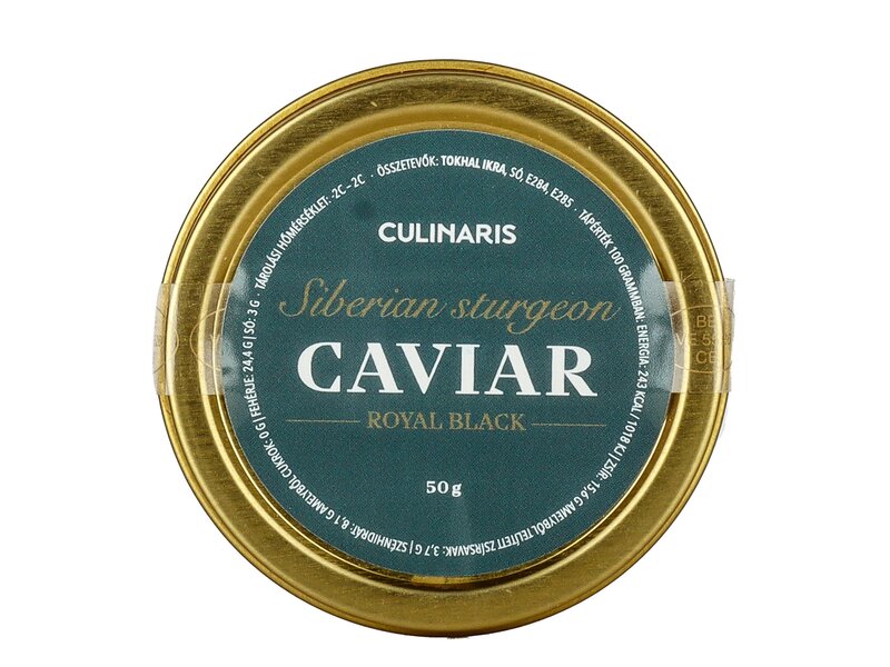 Culinaris - Arany Kaviár Gourmet Selection Royal Black szibériai tokhal kaviár 50g