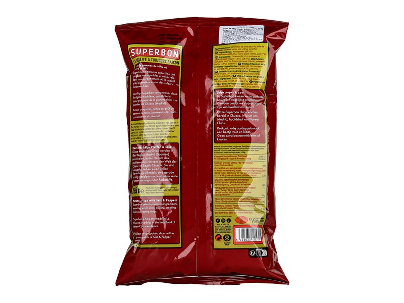 Superbon Chips de Madrid Só-bors ízesítésű burgonyachips 135g