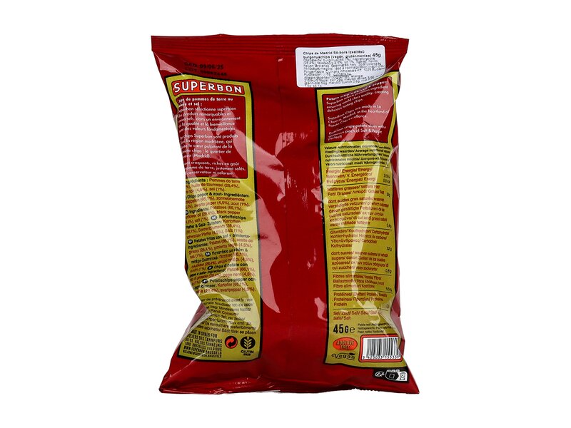 Superbon Chips de Madrid Só-bors ízesítésű burgonyachips 45g