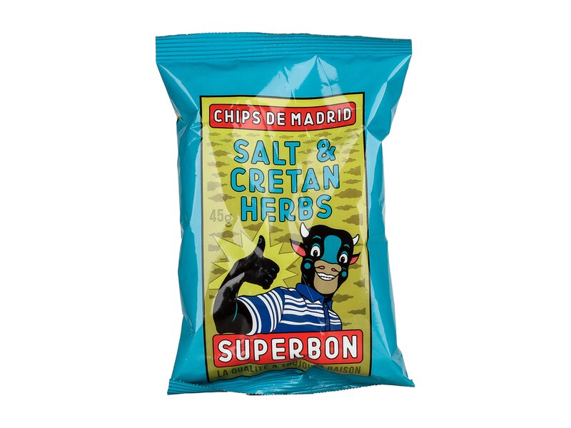 Superbon Chips de Madrid Krétai fűszerekkel ízesített sós burgonyachips 45g