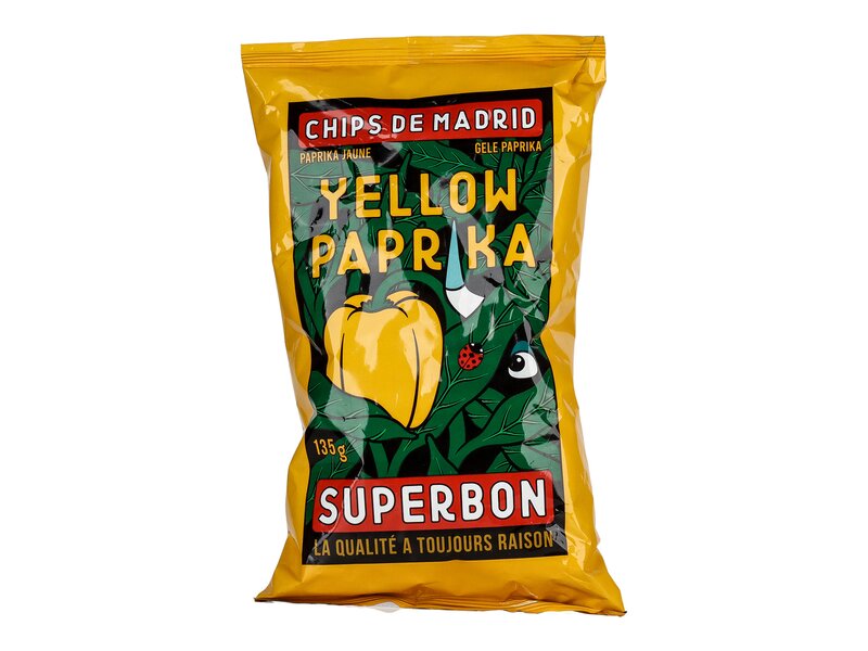 Superbon Chips de Madrid Sárga paprika ízesítésű burgonyachips 135g