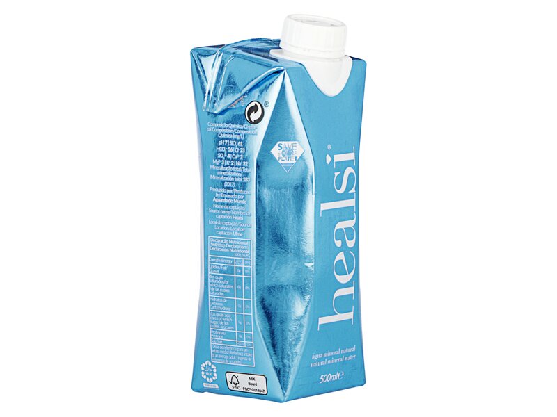 Healsi Natural Mineral Water Box Turquoise 500ml