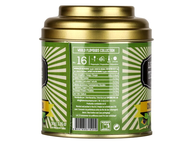 Lisbon tea Caipirinha koktél ízesítésű szálas zöld tea 50g