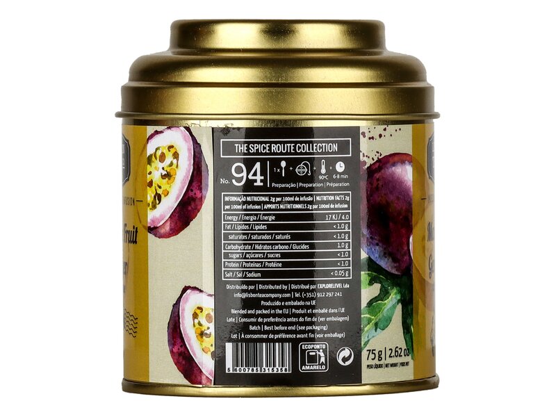 Lisbon tea Passion Fruit Ginger Chinese - Maracujá Gengibre 75g