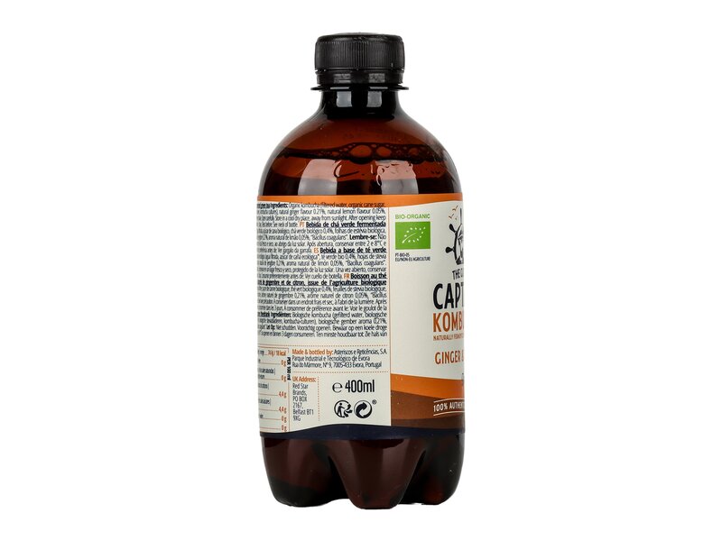 GUTsy Captain Kombucha Ginger Lemon 400ml