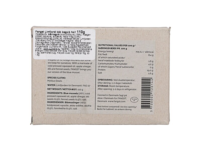 Fangst Limfjord blue mussels No.1 110g