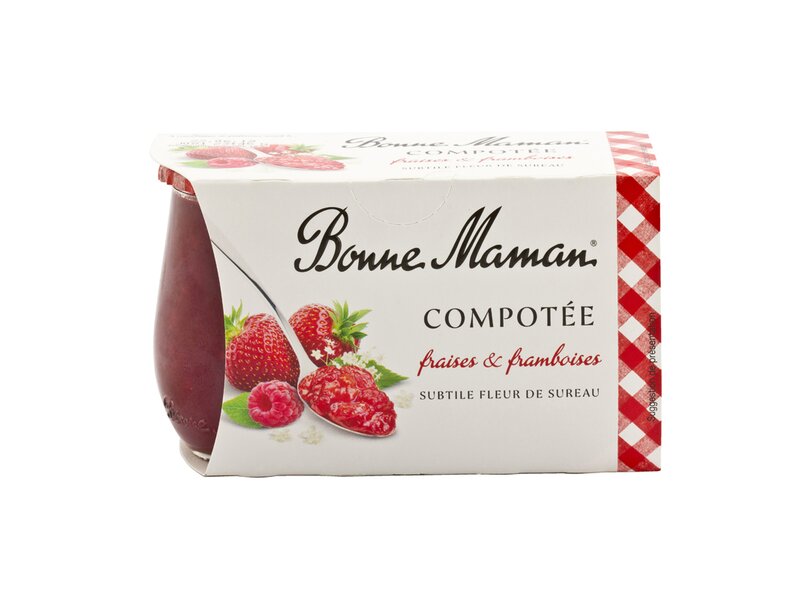 Bonne Maman* Compotée fraises&framboises 2x130g