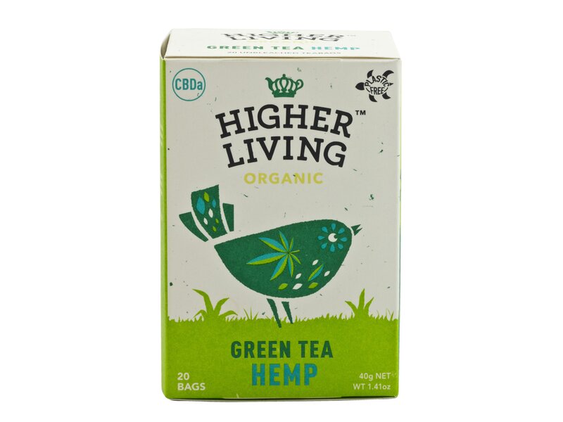Higher Living Organic Green Tea Hemp 20 filter 40g