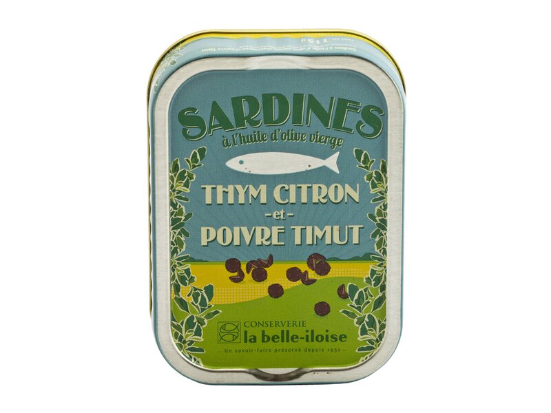 Belle Iloise Sardines Thym Citron Poivre Timut 115g