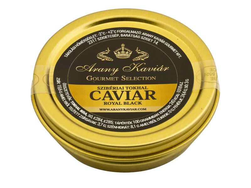 Arany Kaviár* Culinaris Gourmet Selection Royal Black szibériai tokhal kaviár 50g