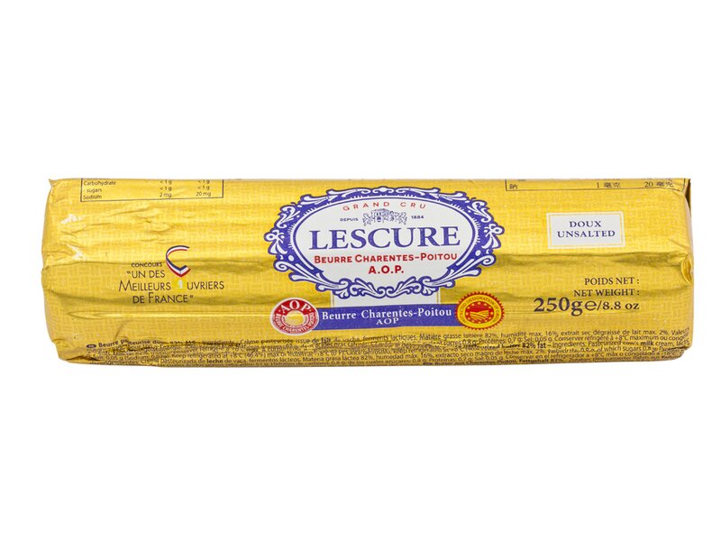 Lescure* Beurre Charentes Poitou AOP Doux 250g