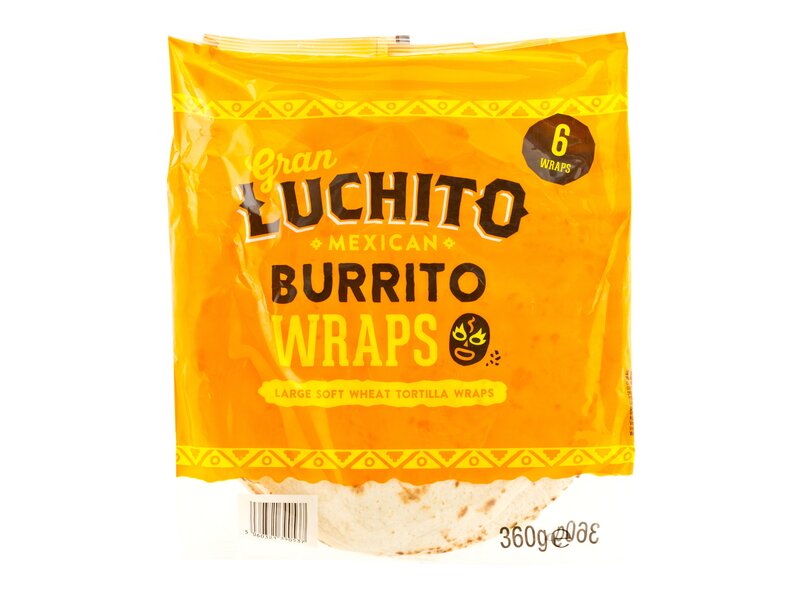 Gran Luchito Mexican Burrito Wraps 6 pcs 360g
